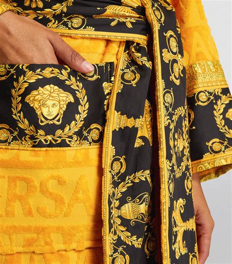 versace robe black and white|Versace baroque robe.